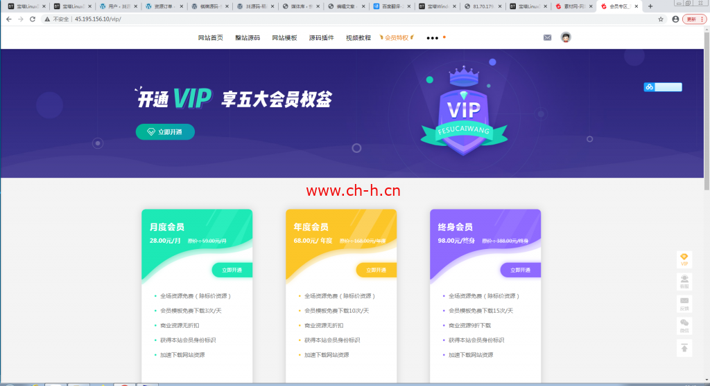 2021素材网源码资源下载站源码，带用户中心和VIP充值系统