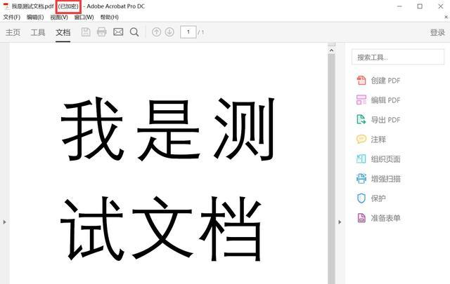 PDF文件加密操作步骤