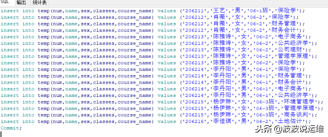用ORACLE分析函数decode实现行列转换