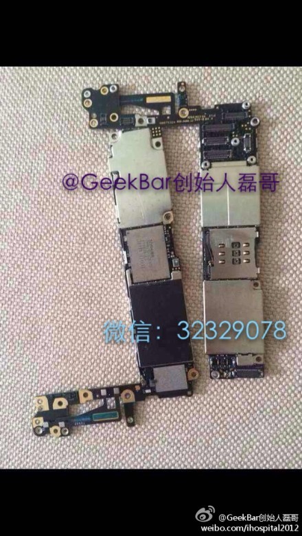 网友再曝光iPhone6主板零件 长度明显不同