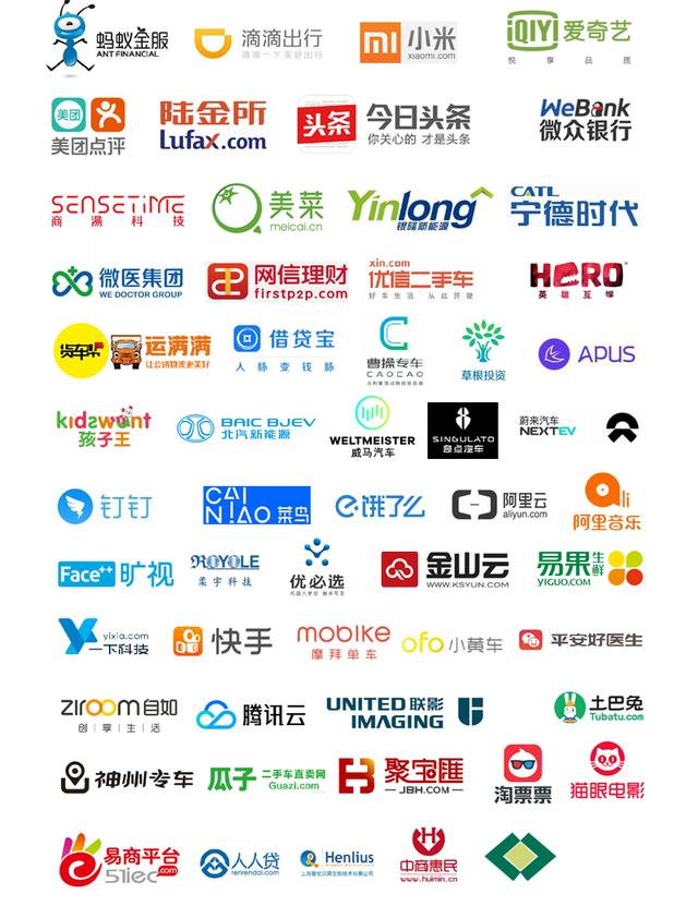 科技部164家独角兽LOGO大赏（部分）从LOGO看看这些大咖企业