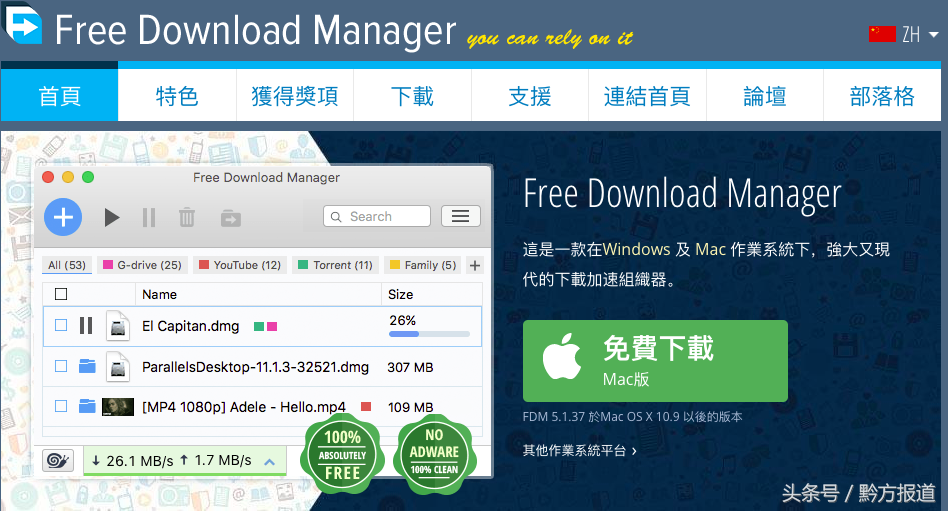 MAC常用下载工具迅雷永久会员版、FDM、Folx你最常用哪个？