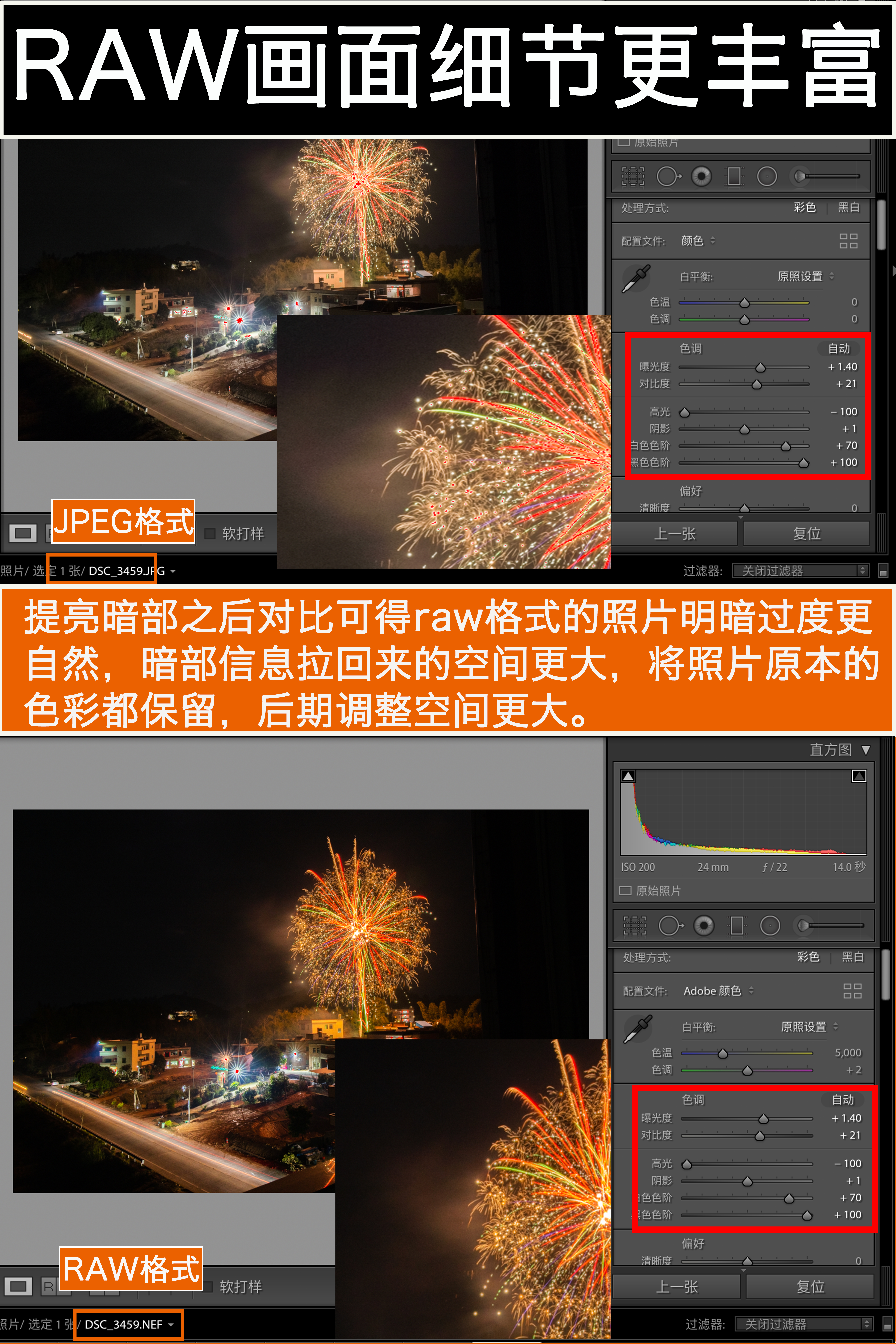 知道RAW和JPEG格式的特点和优势，从此不再纠结用哪种格式储存
