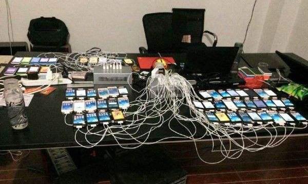 你的app排行榜，都是这个工作室里的10000部iPhone刷出来的