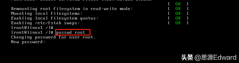 Linux忘记root密码重置root密码