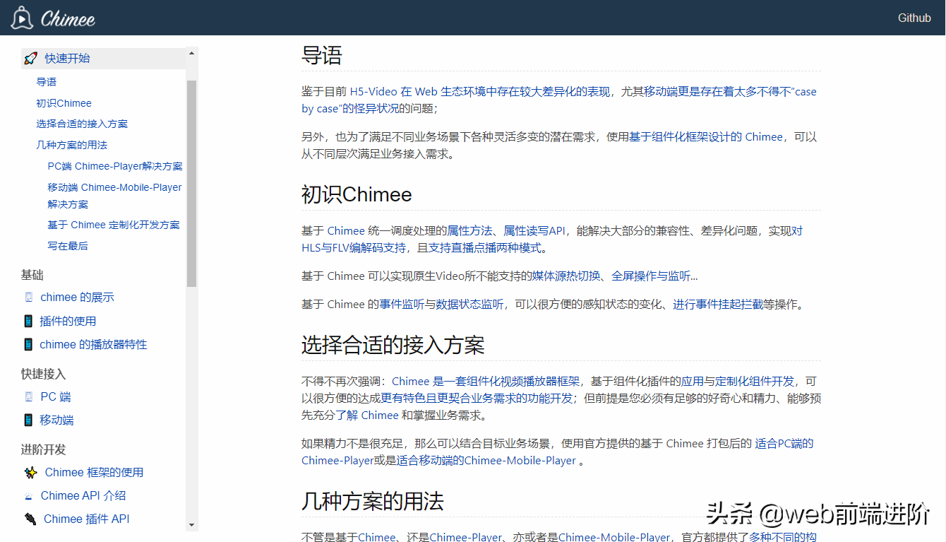 优质 组件化H5视频播放器Chimee