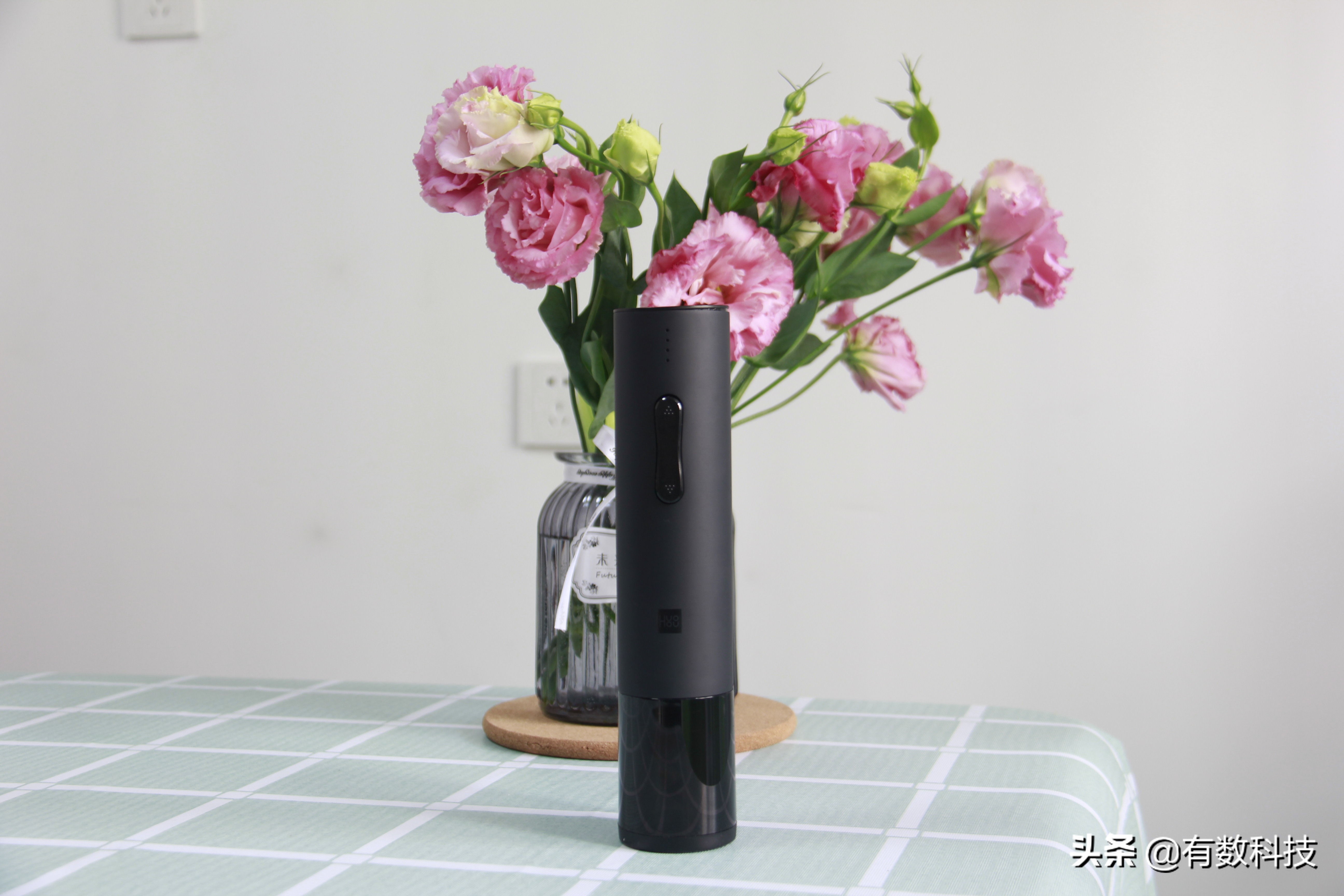 小米有品电动红酒开瓶器，不锈钢机身，6秒极速开瓶