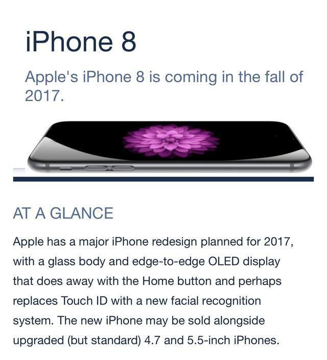 这次最靠谱 iPhone 8详细配置被扒出