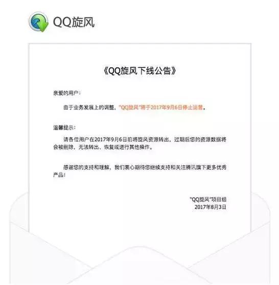 迅雷再无对手？QQ旋风9月6日停止运营