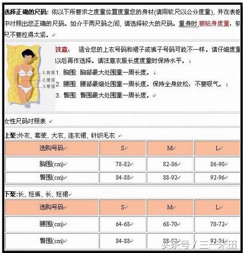 衣服的尺寸怎么换算
