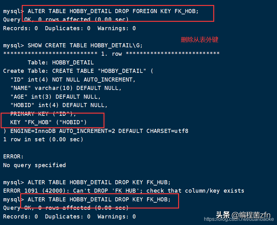 MySQL 数据库 增删查改、克隆、外键 等操作