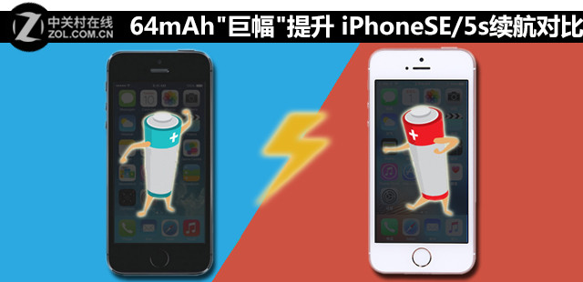 64mAh"巨幅"提升 iPhoneSE/5s续航对比