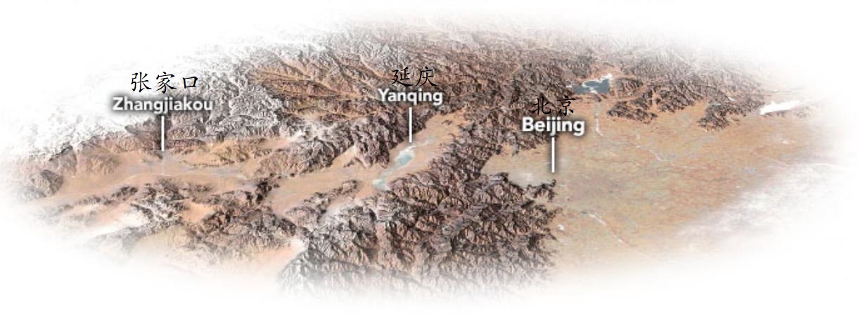 利用北京市高清卫星图，来看看北京2022年冬奥会的场馆分布情况