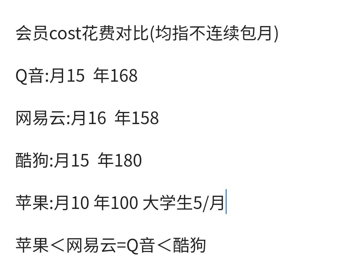 国内四款音乐软件全方面对比