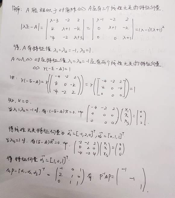 线性代数之相似矩阵和矩阵的相似对角化问题的方法总结