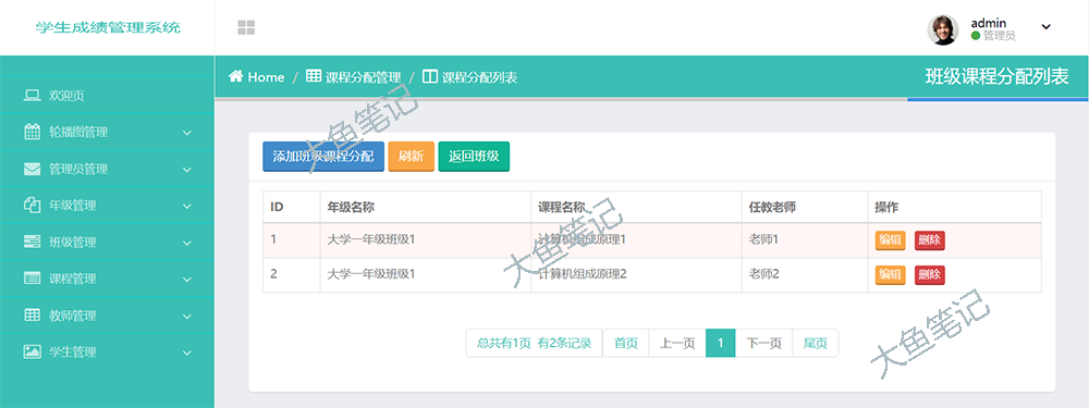 学生成绩管理系统的设计与实现