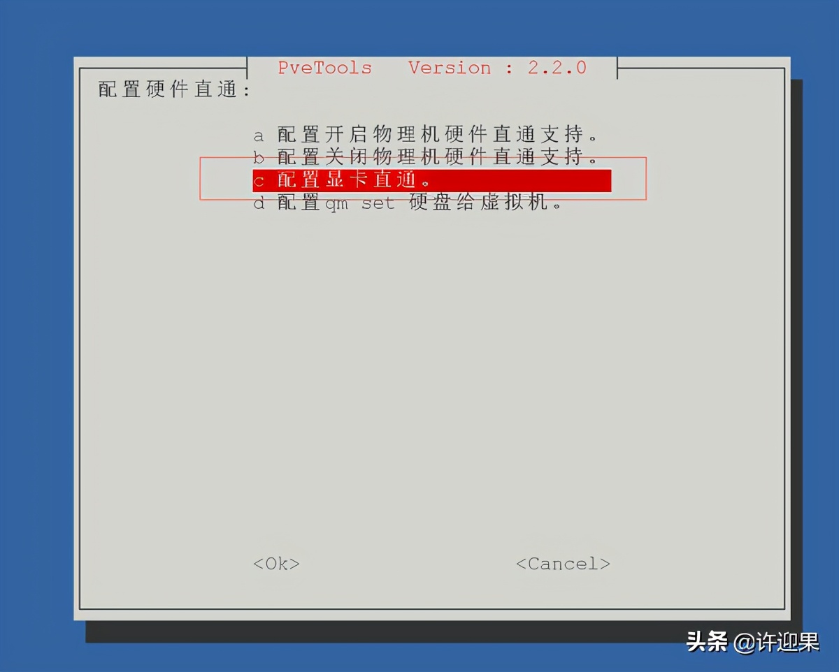 许迎果 第188期 PVE虚拟平台的硬件直通详细教程