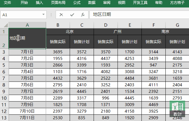 同事制作的Excel表头，为什么这么漂亮？