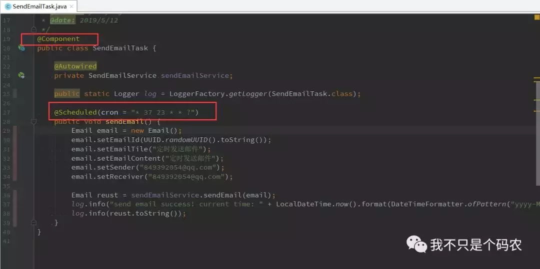 Springboot：定时发送邮件