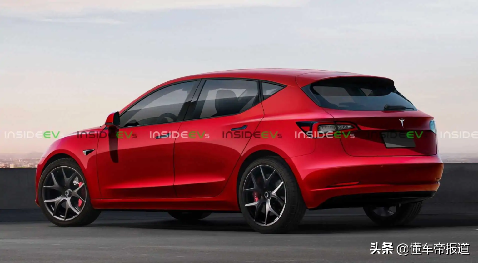 新车｜16万特斯拉效果图曝光，两厢掀背，小号MODEL 3