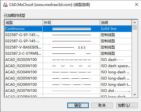 CAD梦想画图中的“线型设置”