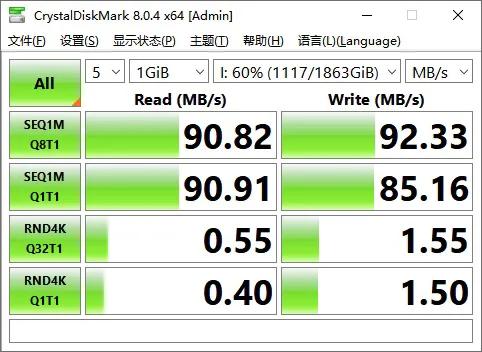 测试了几个硬盘发现一个很有趣的现象
