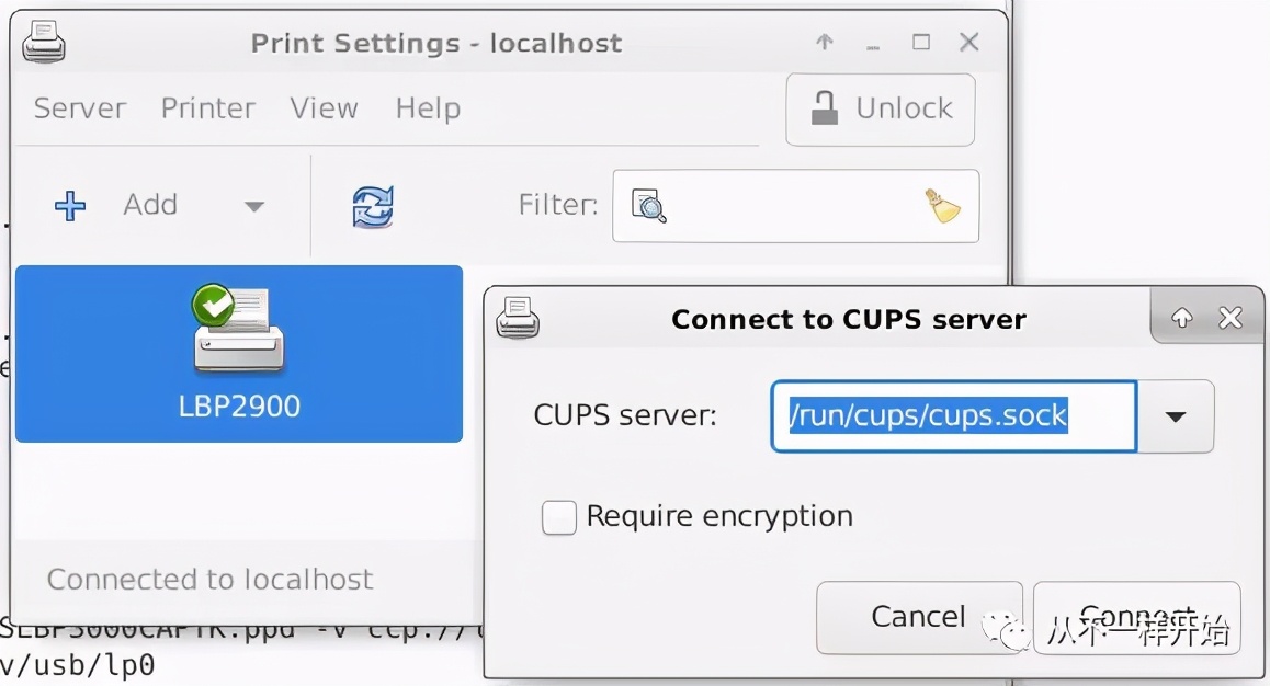 在Linux下安装打印驱动，以佳能LBP2900+为例