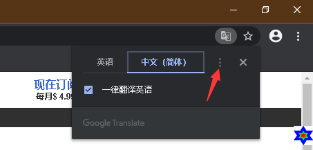 谷歌浏览器翻译外文网页简易演示