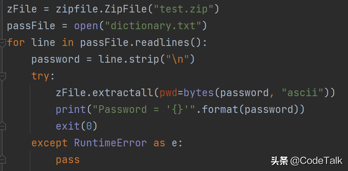 Python黑客系列（1）：破解加密zip文件