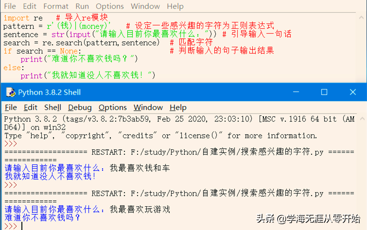 Python中使用re模块实现正则表达式的匹配字符串操作
