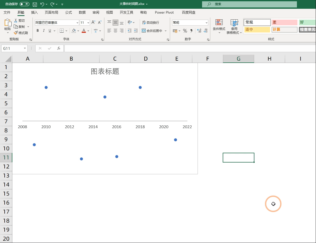 Excel制作时间轴，自定义展示图标，让老板眼前一亮