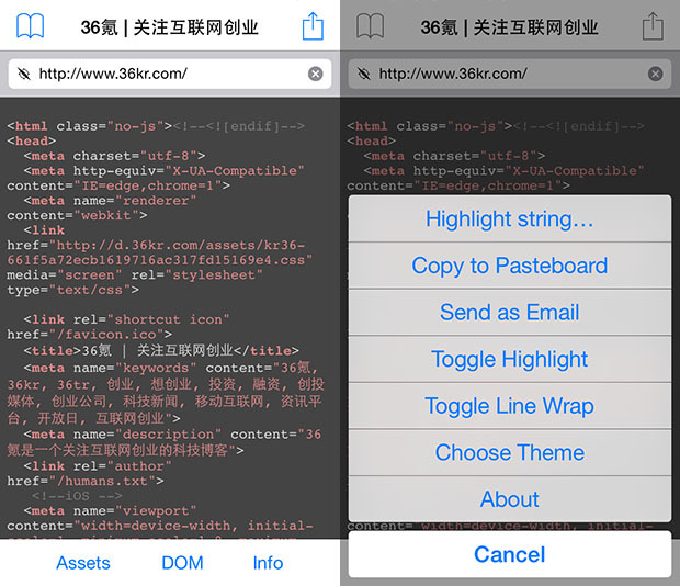 View Source：在 iOS 上轻松查看网页源代码