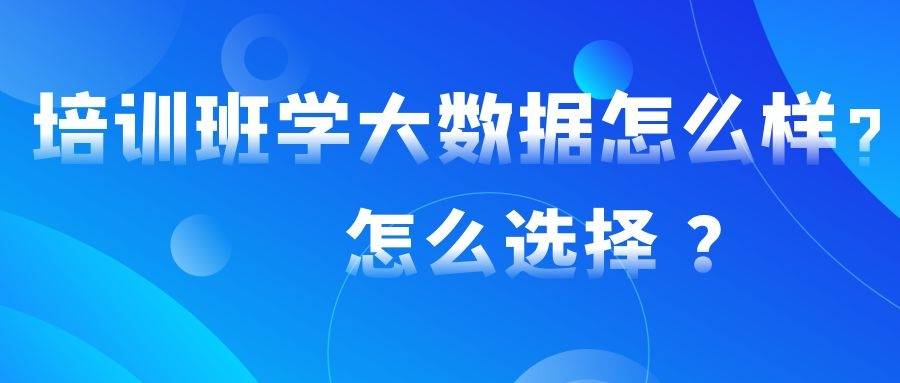 培训班学大数据怎么样？怎么选择？
