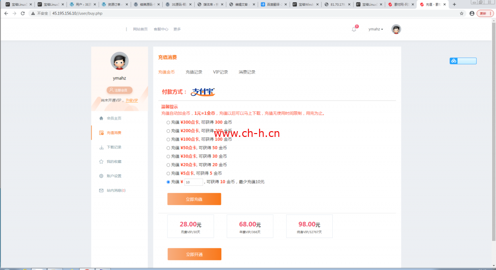 2021素材网源码资源下载站源码，带用户中心和VIP充值系统