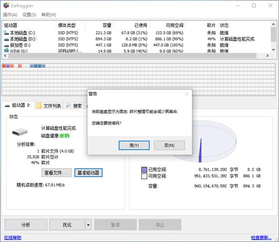 终于明白为何固态硬盘不能整理碎片了：越整越慢