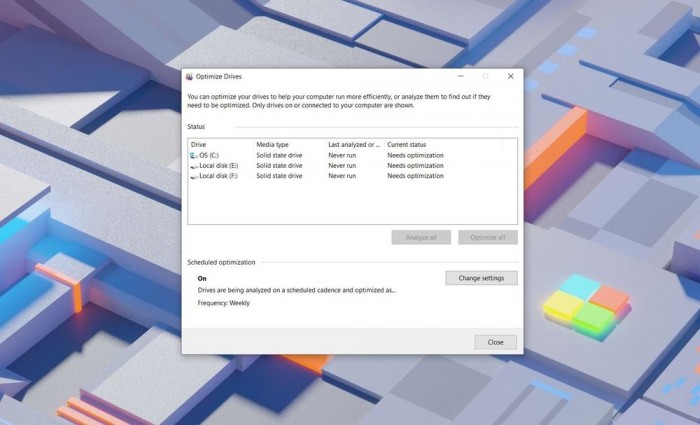 时至今日，Windows 10 v2004的磁盘碎片整理工具问题依然存在