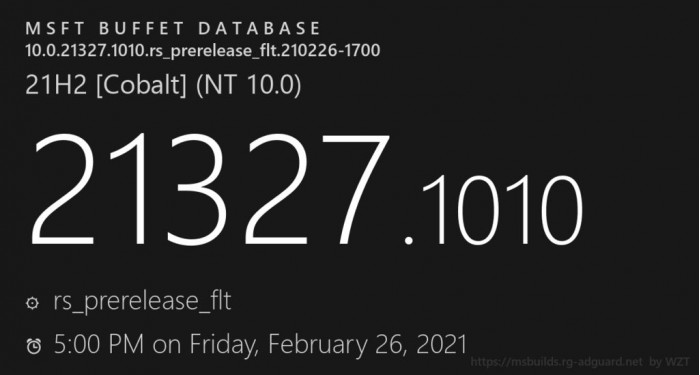 Windows 10 Build 21327.1010发布：测试服务管道更新