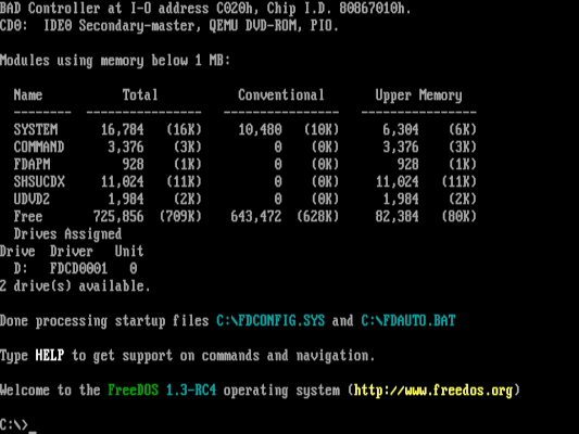 FreeDOS 如何启动