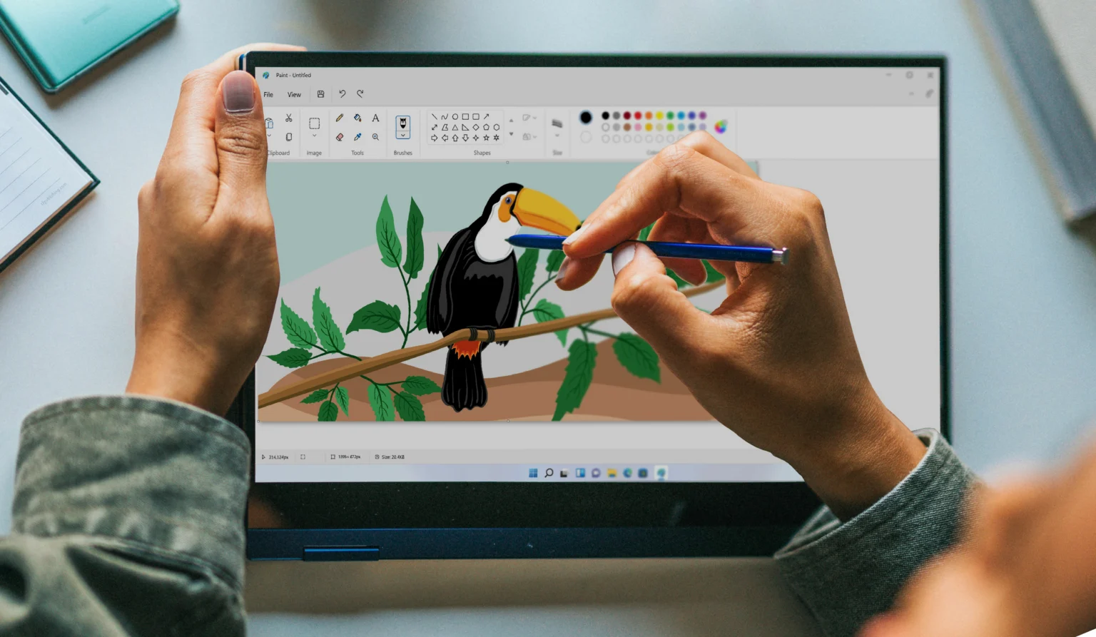 设计师修正图像以预测Windows 11的画图程序界面