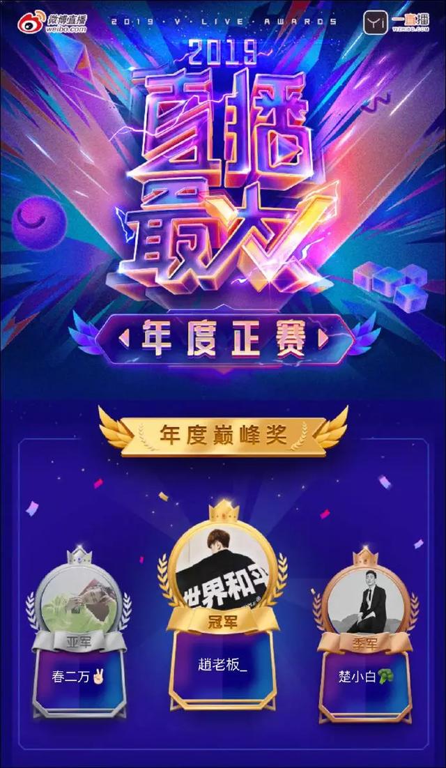 2019微博直播&一直播年度比赛收官！明星、主播将集结年度盛典
