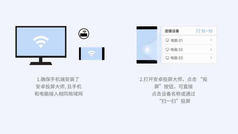 简单好用的直播投屏软件，画质高清流畅不卡顿可传声
