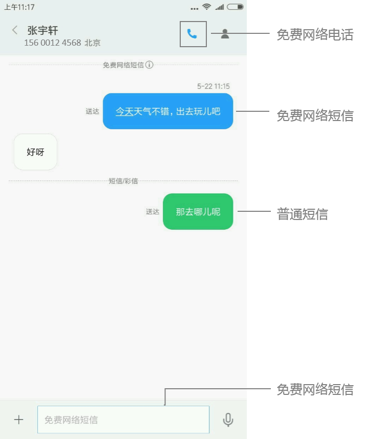 小米免费网络电话和免费网络短信的使用方法