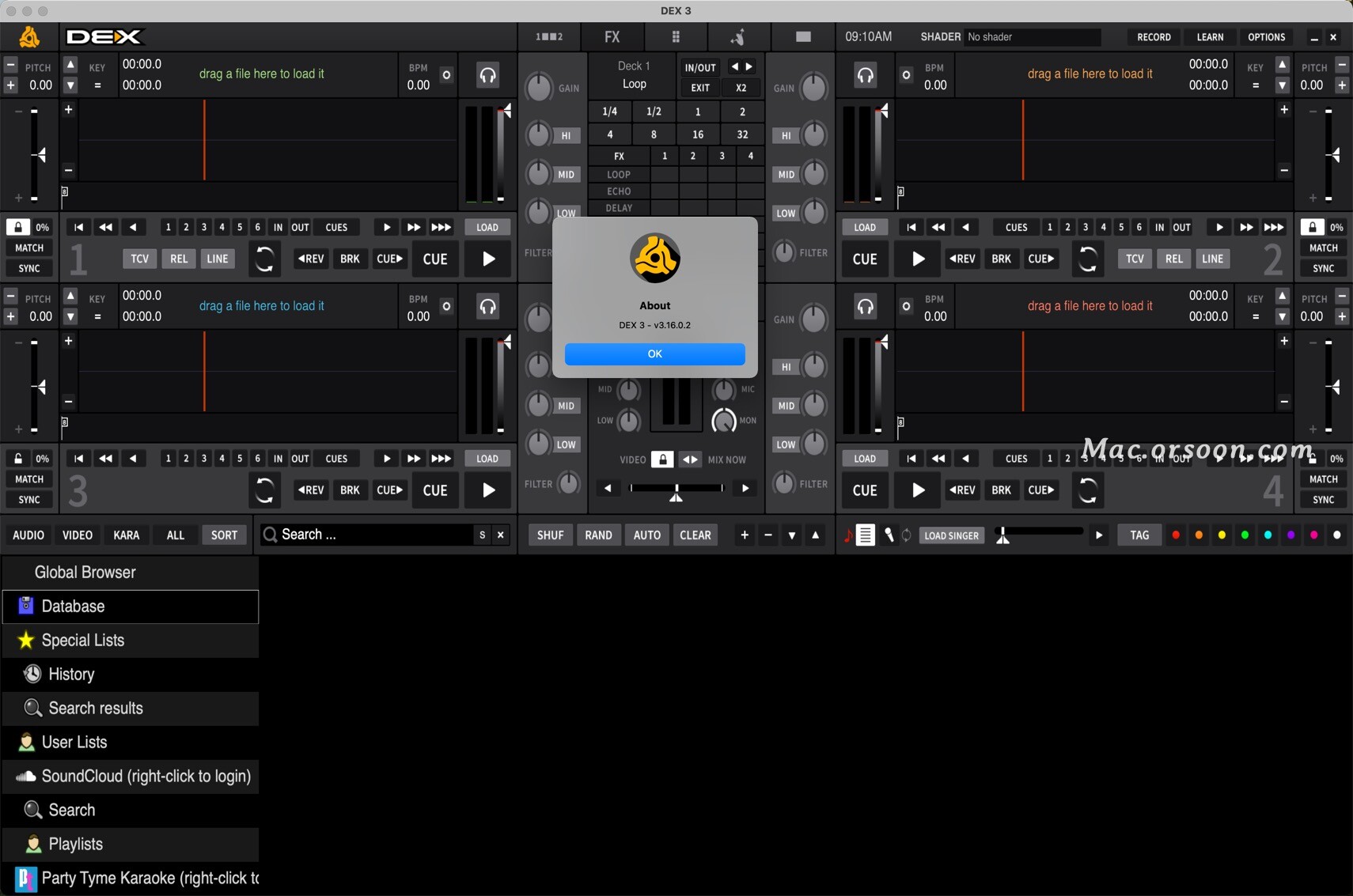 优秀的DJ软件：PCDJ DEX 3 for Mac