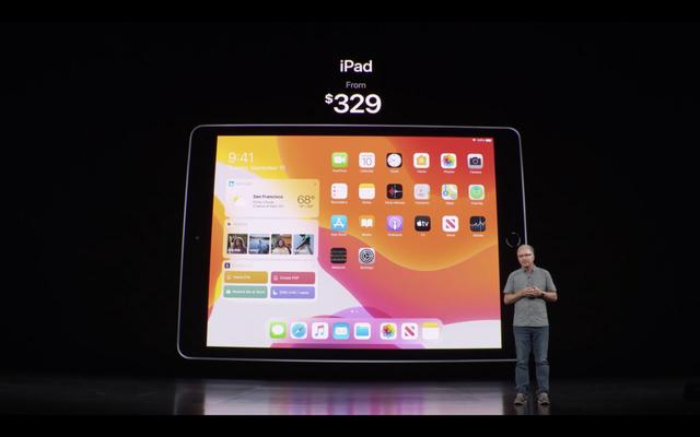 全新iPad发布：A10芯+10.2英寸屏，起售价2699元