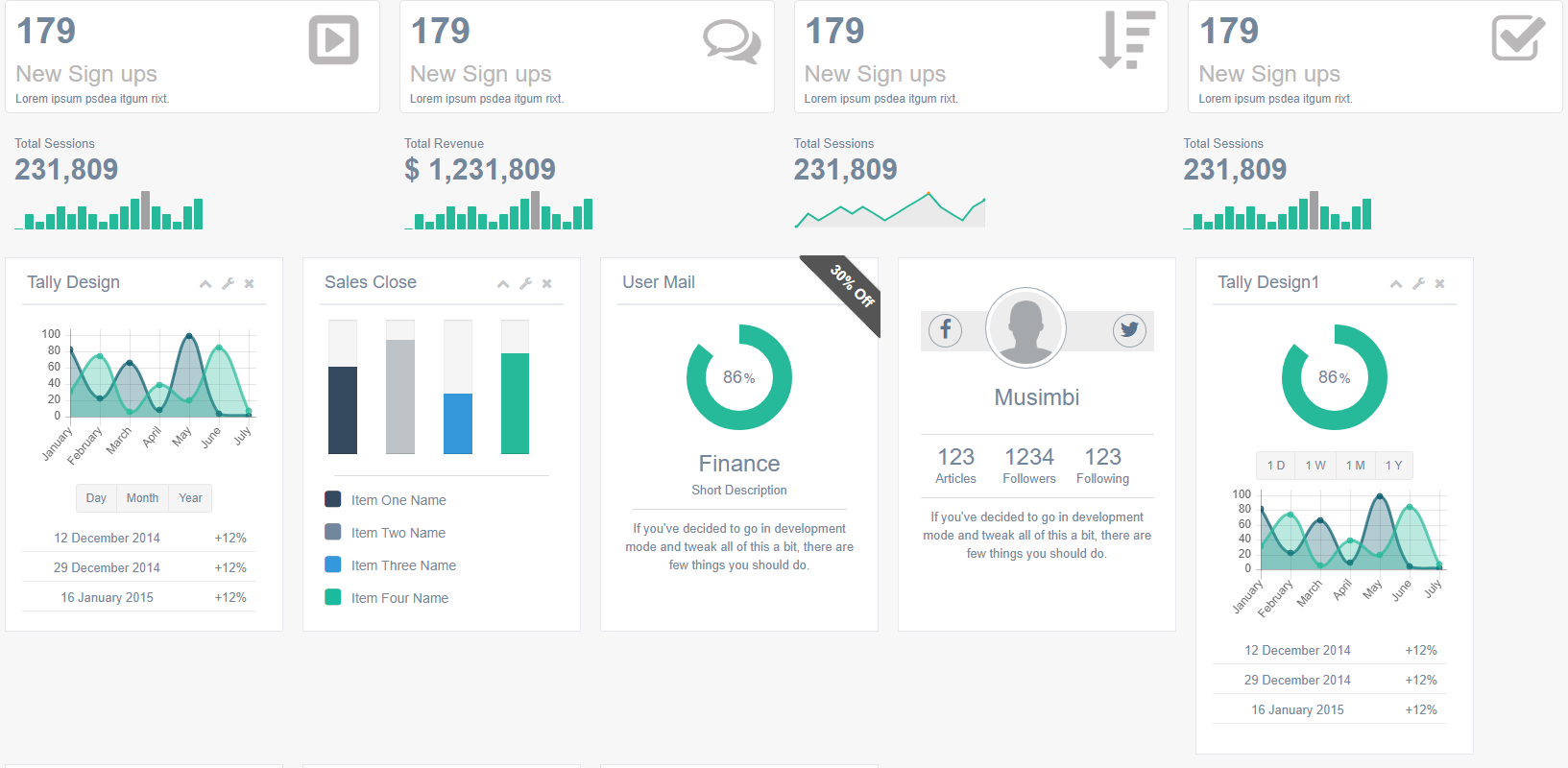 界面美观且友好的前端Bootstrap 3管理模板