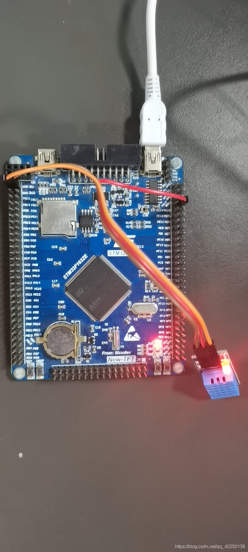 使用STM32F103ZET6采集DHT11温湿度串口显示