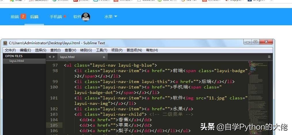 利用layui轻松制作精美前端界面