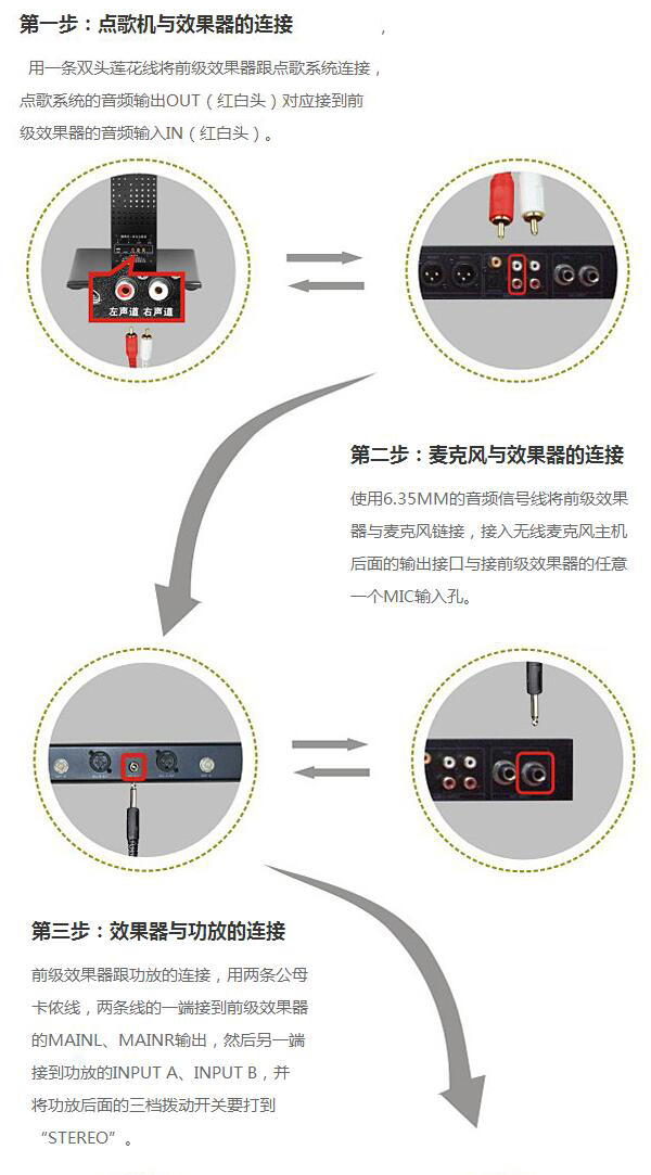 KTV音响设备怎么连接？点歌机怎么连接？学习下