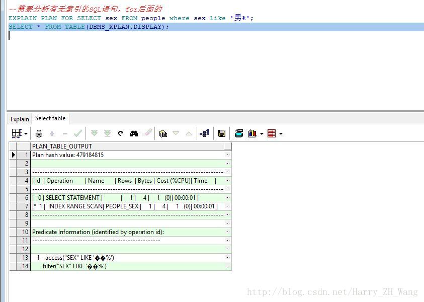 PLSQL Developer连接Oracle及基本使用，表及语句索引情况