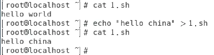 linux中涉及重定向命令ls、cat、echo案例分析